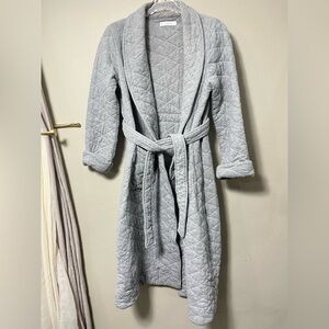 Gray Quilted Robe